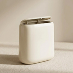 Slim Trash Can, ABS Plastic, Water-Resistant, Manual Lid