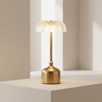 Table Lamp Rechargeable Dimmable Acrylic Floral Design