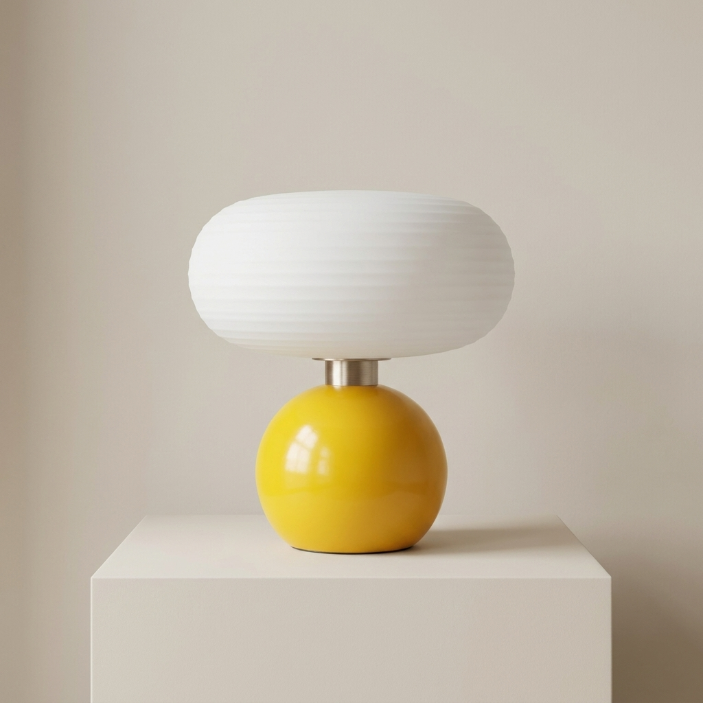 Table Lamp USB Powered Warm White Plastic Mushroom Design