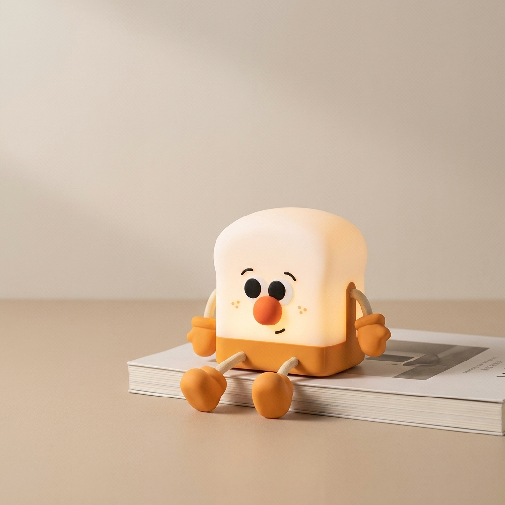 Night Light Rechargeable LED USB Powered Toast Design