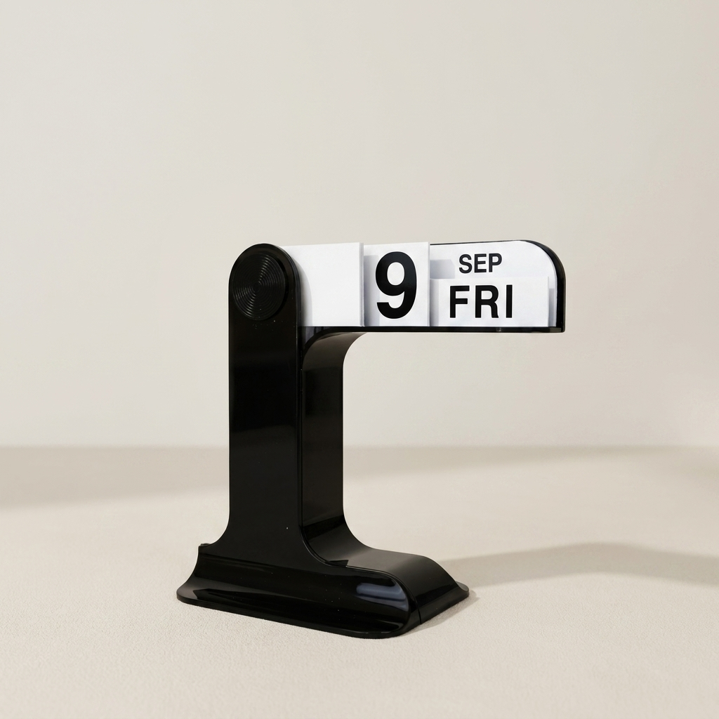 Desk Calendar Plastic Flip Style Perpetual Date Display Desktop Organizer