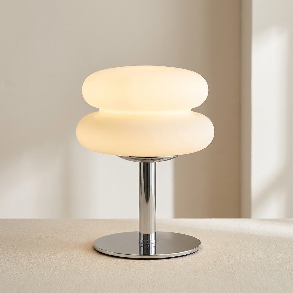 Table Lamp Glass Metal G9 Light Fixture Modern Indoor Lighting
