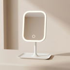 Vanity Mirror Integrated LED 360 Degree Rotating Tabletop Design