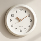 Round Analog Wall Clock Silent Quartz Movement Lightweight ABS Plastic
