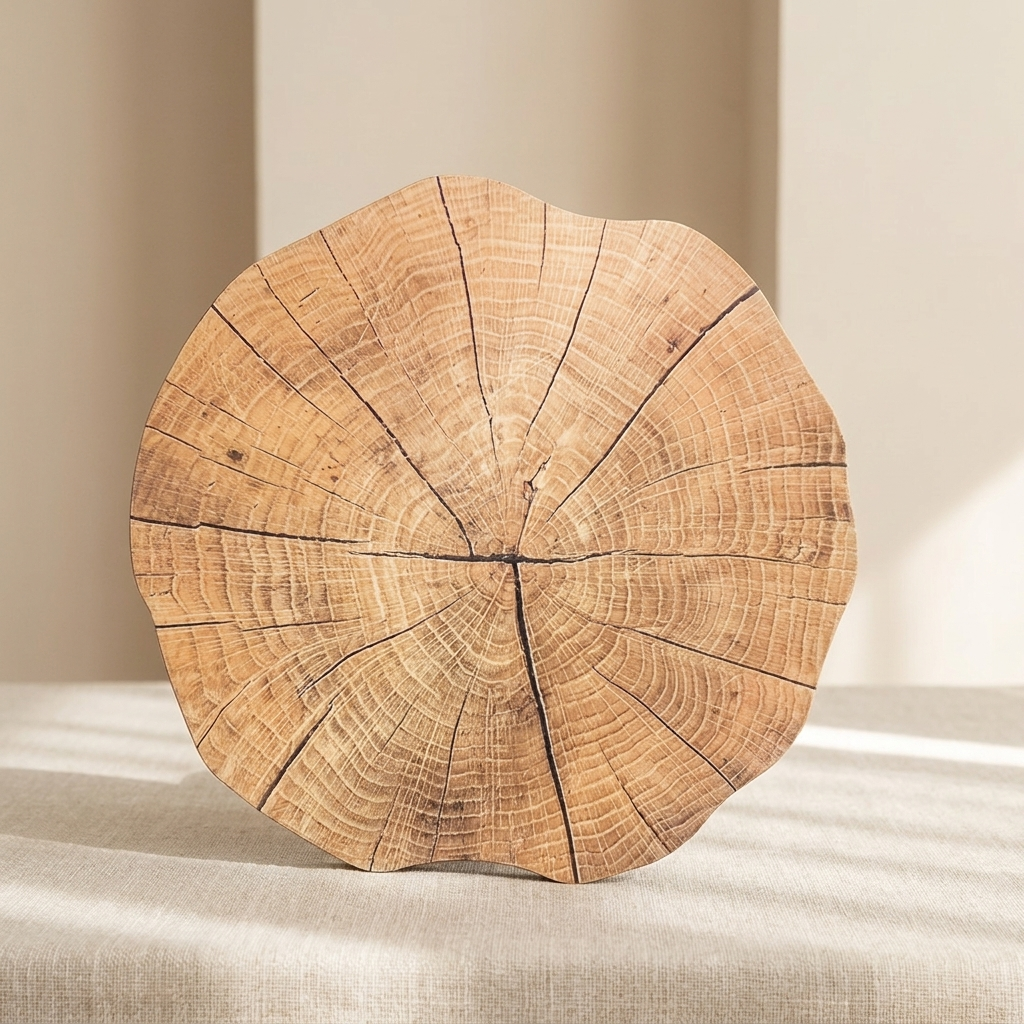 Placemat PVC Tree Ring Design Heat Resistant Easy Clean Surface