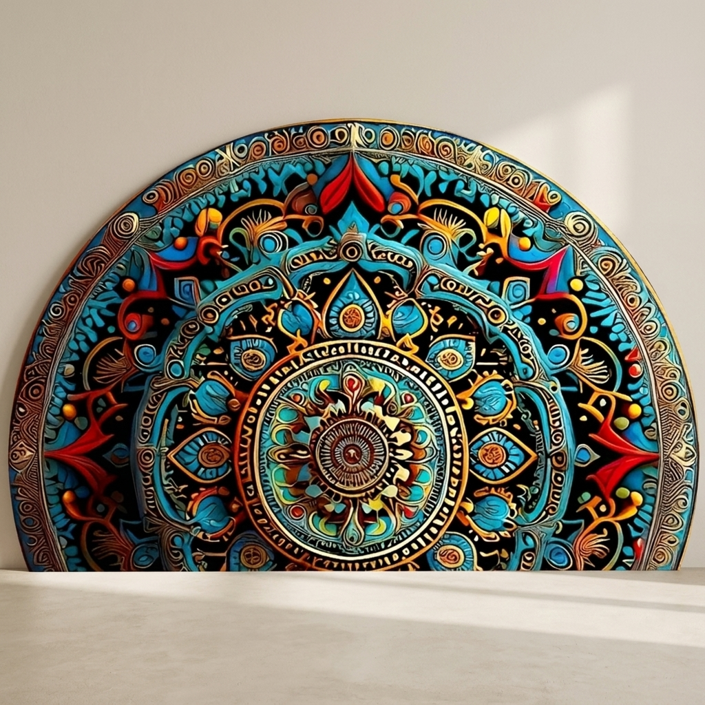 Entry Mat Bohemian Design Print Non Slip Backing