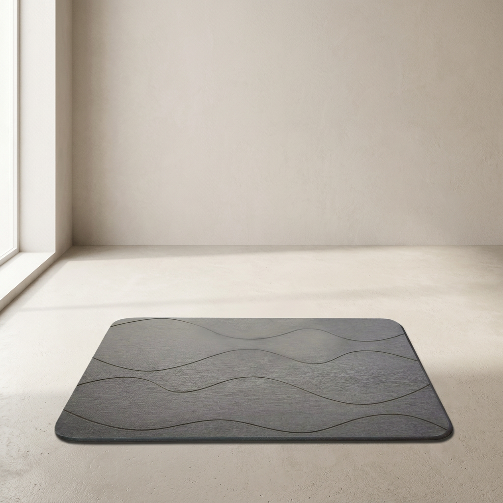 Bath Mat Soft Absorbent Fabric Non Slip Bathroom Rug