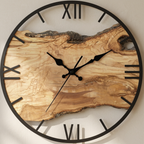 Analog Wall Clock Round Acrylic Battery Operated Roman Numeral Display