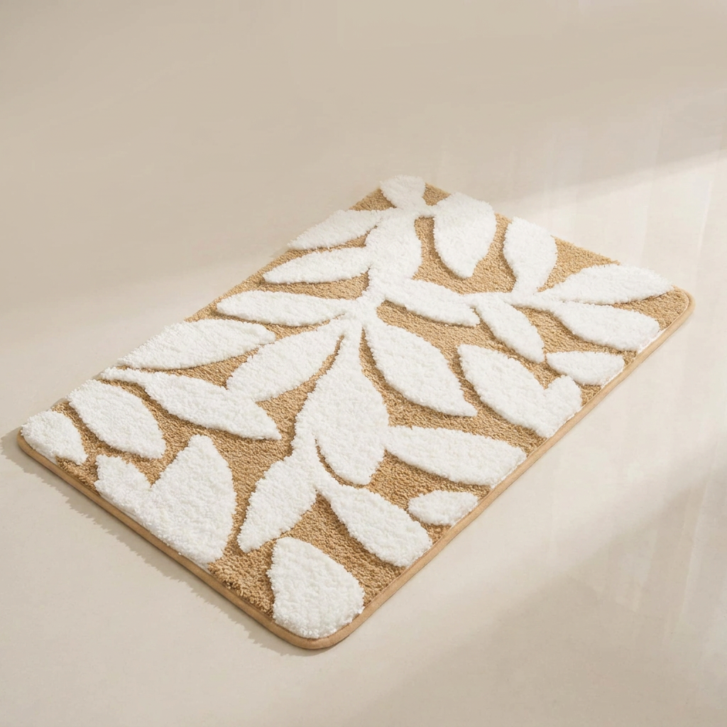 Bath Mat Microfiber Non Slip TPR Backing Bathroom Floor Rug