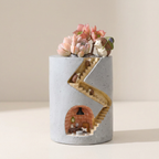 Indoor Planter Pot, Handmade Resin, Rabbit and Hedgehog Motifs