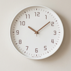 Wall Clock Silent Quartz Movement ABS Frame Modern Analog Display