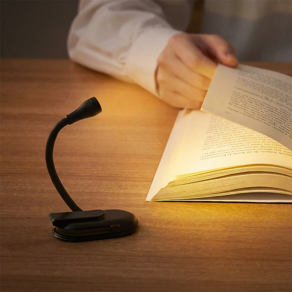 Reading Lamp LED Clip On Flexible Neck Wireless Design