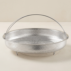 Steamer Basket Stainless Steel Footed Mesh Cooking and Draining Basket