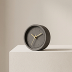 Desk Clock Concrete Round Analog Display Quartz Movement