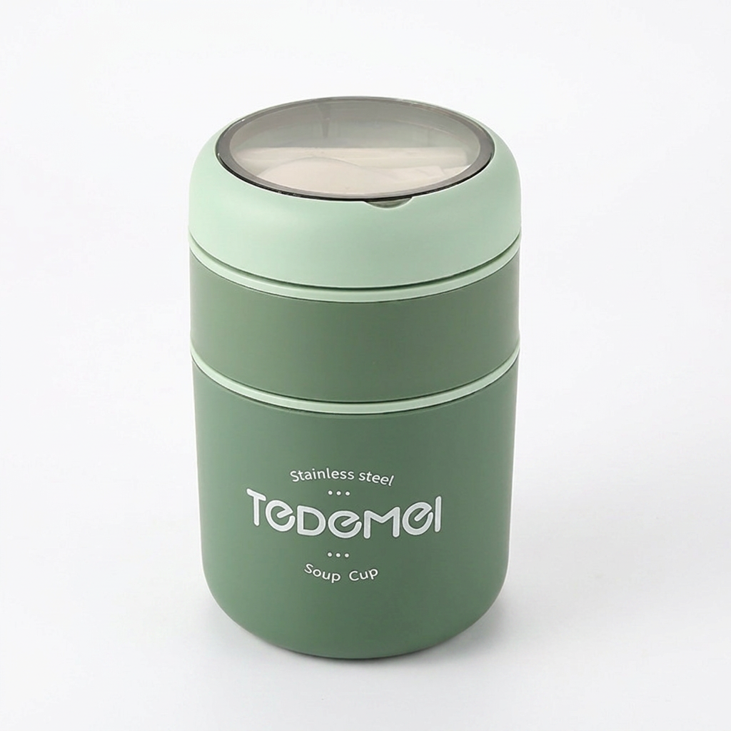 Insulated Stainless Steel Thermos Lunch Box – Leak-Proof Container for Hot and Cold Meals