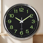 Wall Clock Metal Frame Analog Display Arabic Numerals