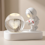 Table Lamp LED Astronaut Crystal Ball USB Powered Tempered Glass
