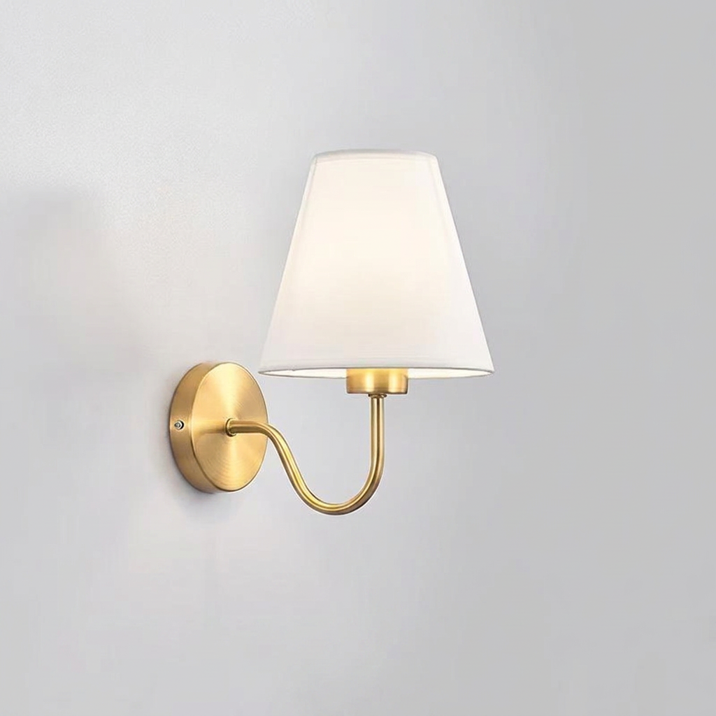 Fabric Wall Lamp Iron Frame E27 Hardwired Indoor Wall Light