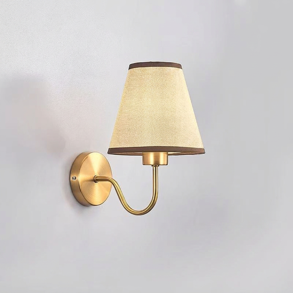 Fabric Wall Lamp Iron Frame E27 Hardwired Indoor Wall Light
