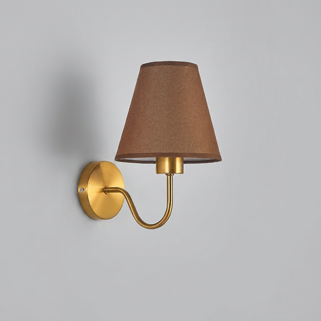 Fabric Wall Lamp Iron Frame E27 Hardwired Indoor Wall Light
