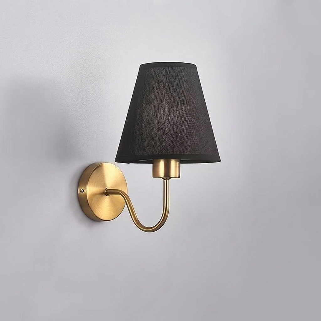Fabric Wall Lamp Iron Frame E27 Hardwired Indoor Wall Light