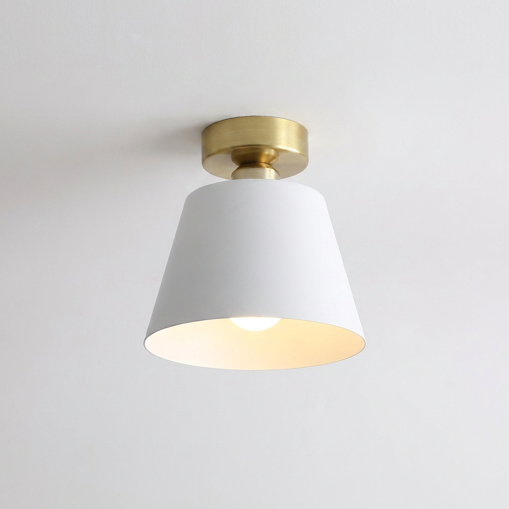 Flush Mount Ceiling Light, Wrought Iron, Hardwired, E27 Bulb Base