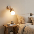Wall Sconce Wood and Metal Adjustable Wall Light IP44 Rated E26 E27 Fixture