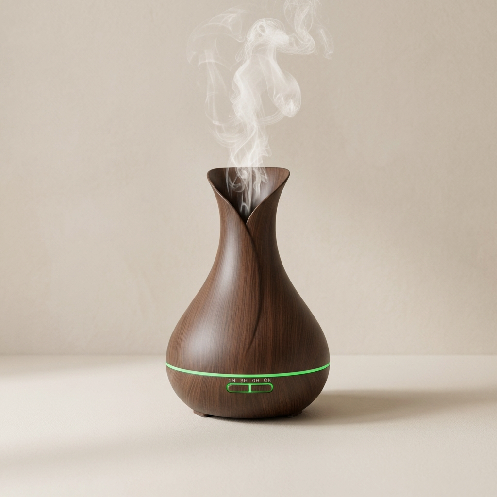 Essential Oil Diffuser 500ml Ultrasonic Humidifier LED Light Timer Function