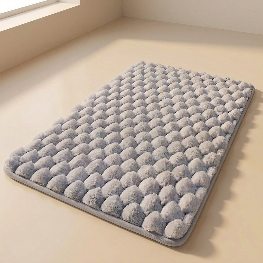 Bath Mat Memory Foam Plush Polyester Non Slip Bathroom Floor Rug