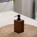 Hand Soap Dispenser, Walnut Wood, Countertop Mounting, Pump Liquid Output