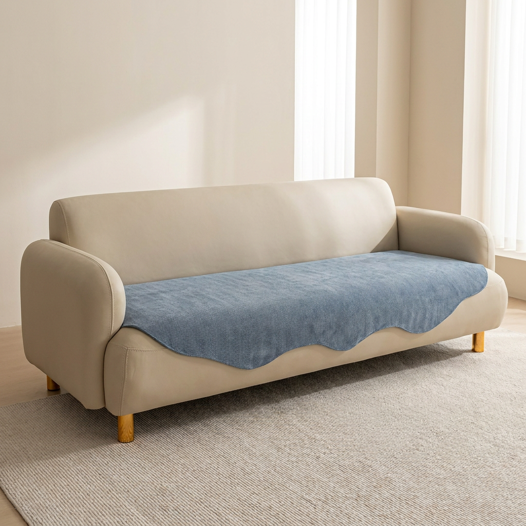 Sofa Cover Plush Microfiber Quilted Slipcover Machine Washable