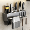 Wall Mounted Cutlery Organizer Metal Kitchen Storage Rack