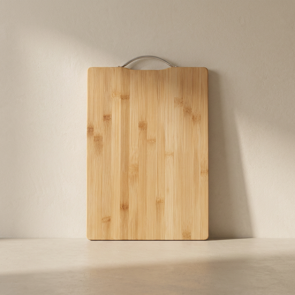 Bamboo Cutting Board, Double-Sided Design, Hanging Handle, Carbonized Bamboo