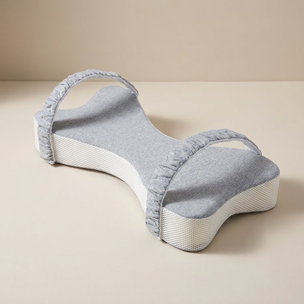 Leg Pillow, Memory Foam Fill, Ergonomic Shape, Washable Cover