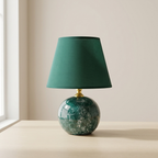 Table Lamp Ceramic White LED Compact Size AC Powered