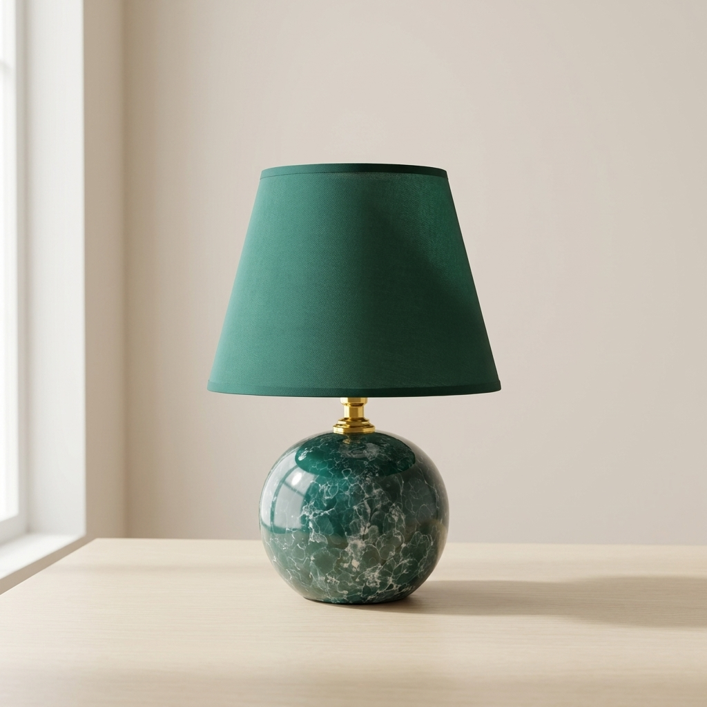 Table Lamp Ceramic White LED Compact Size AC Powered