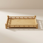Serving Tray Natural Bamboo Rectangular Tea Serving Design