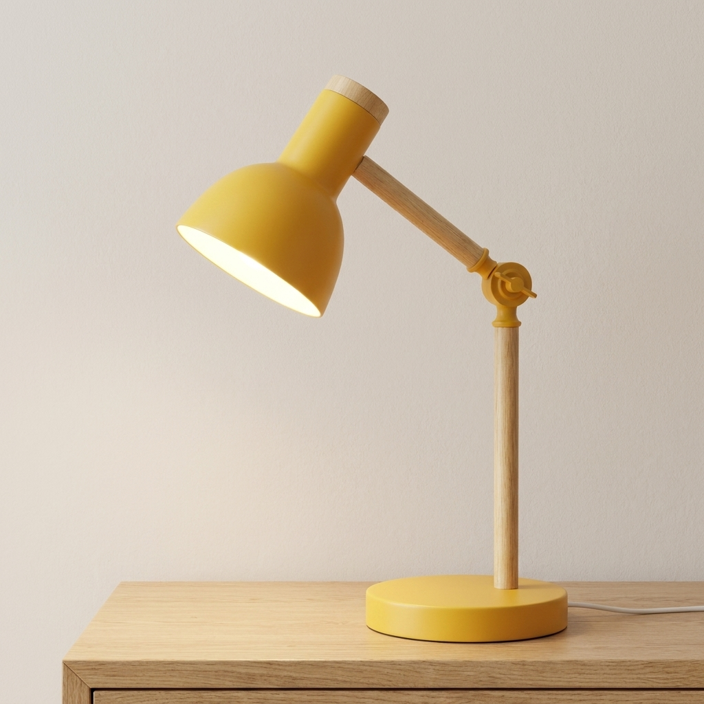 LED Desk Lamp, Adjustable Arm, Swivel Lamp Head, Button Switch