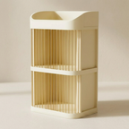 Makeup Organizer Box Plastic Dustproof Storage Case with Drawer