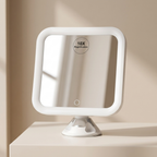 Magnifying Makeup Mirror 10X Magnification LED Light Suction Cup Mount White