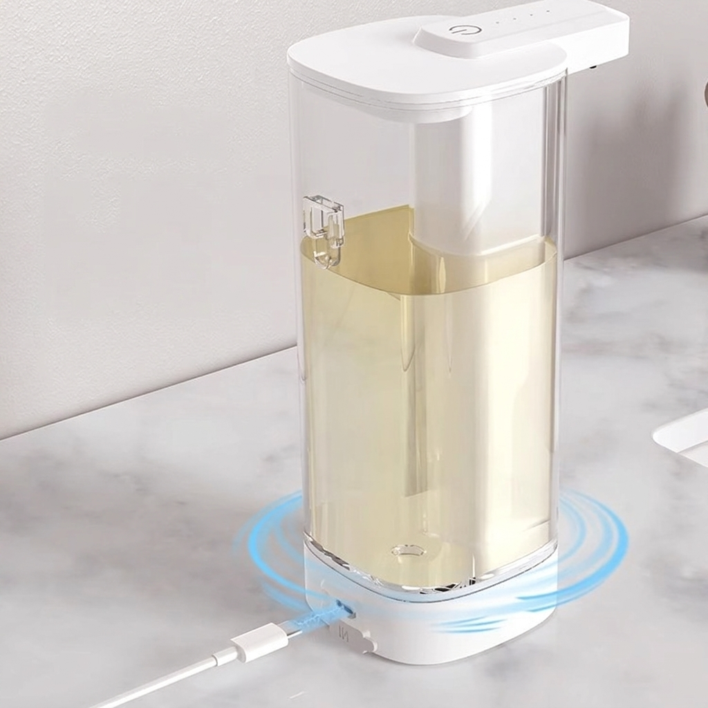 Automatic Soap Dispenser, 500ml Capacity, Rechargeable Battery, Wall-Mounted