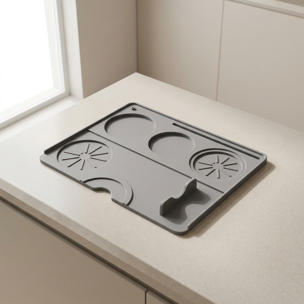 Espresso Tamping Mat Silicone Non Slip Multi Slot Design