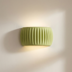 Wall Light Ribbed Cylinder Resin G9 LED Compatible