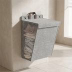 Wall-Mounted Laundry Hamper, Non-Woven Fabric, Foldable Design, With Lid
