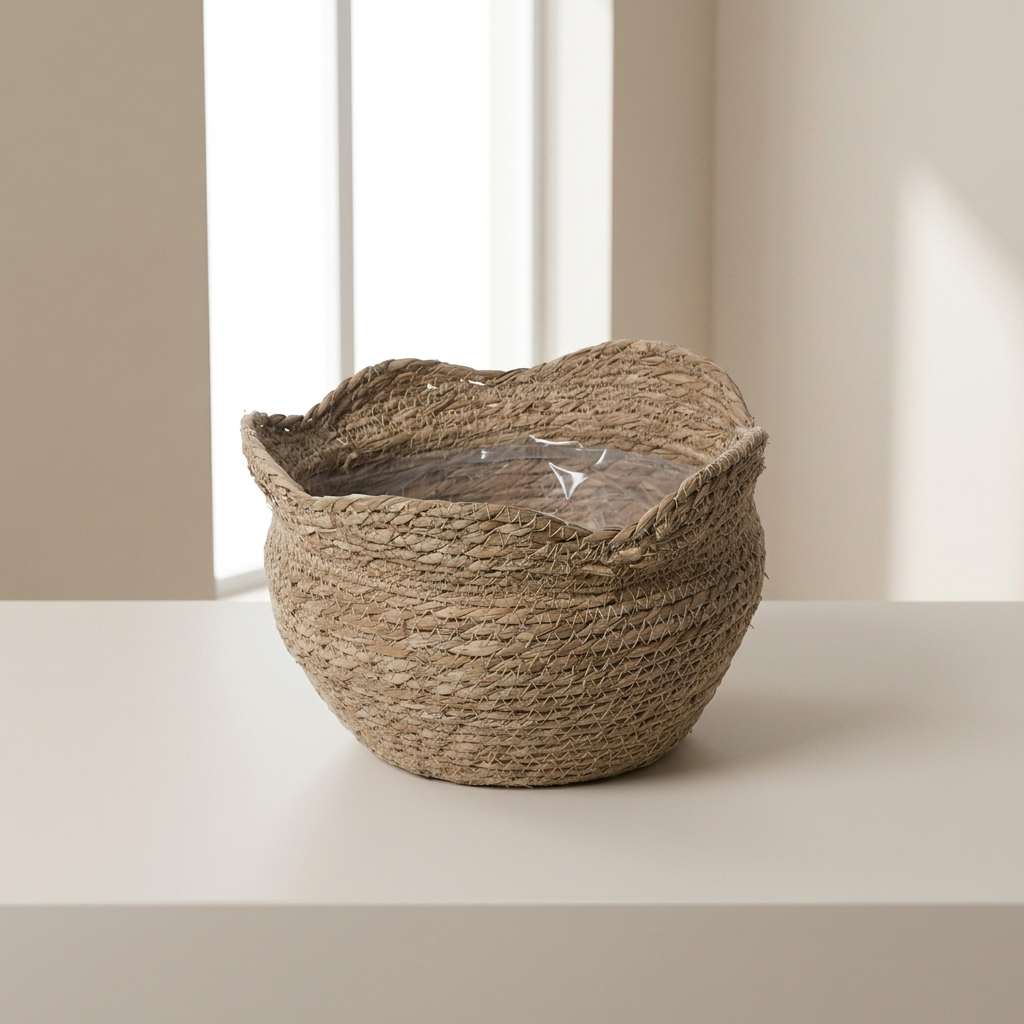 Rattan Planter Handwoven Natural Woven Basket Design
