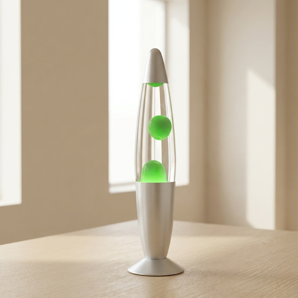 Wax Motion Lamp, Glass Shade, Aluminum Alloy Base, 25W LED Light