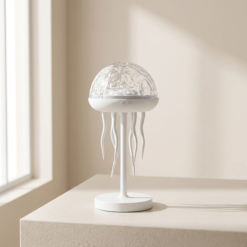 Jellyfish Projector Lamp, USB Rechargeable, 1000mAh Battery, 7 Color LED