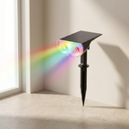 Solar LED Spotlight, IP67 Waterproof, 8 Color Modes, Adjustable Panel
