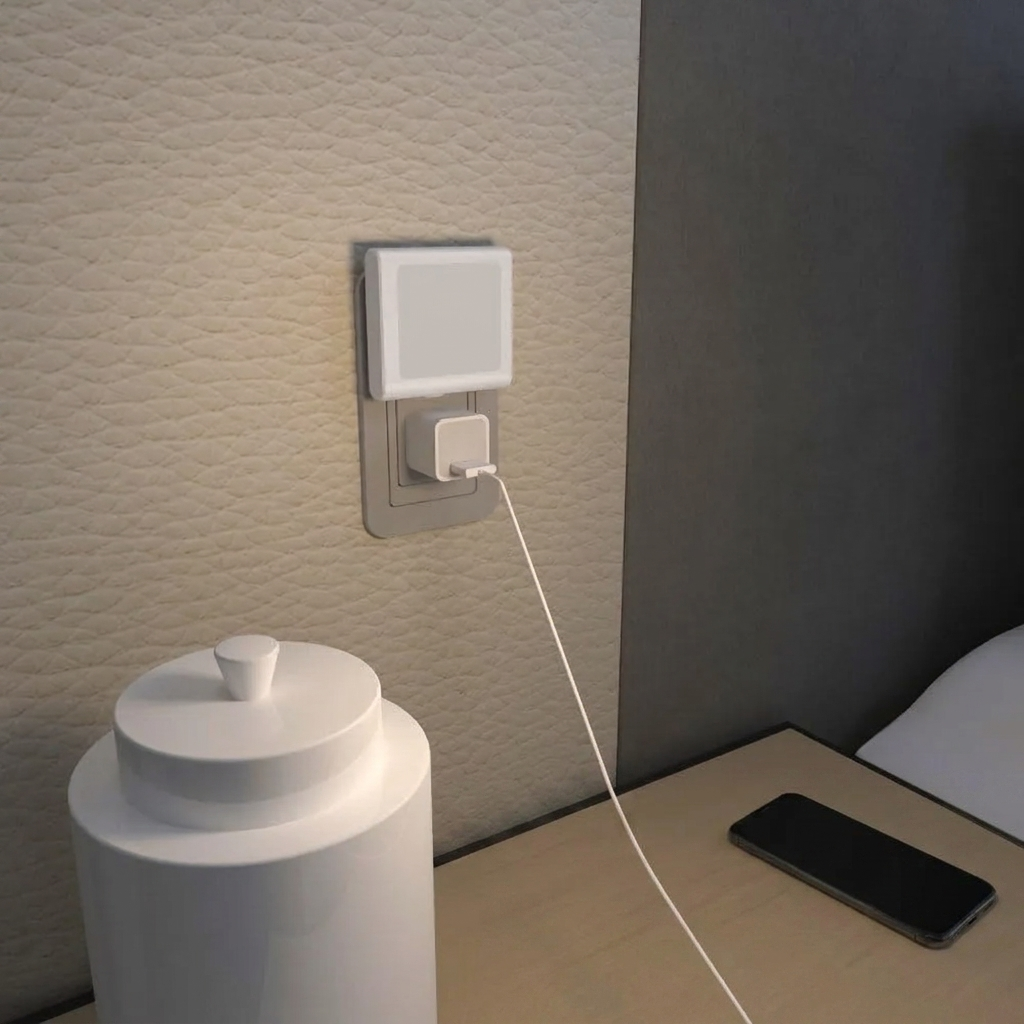 LED Night Light, Dusk-to-Dawn Sensor, Stepless Dimming, 0.5W Power