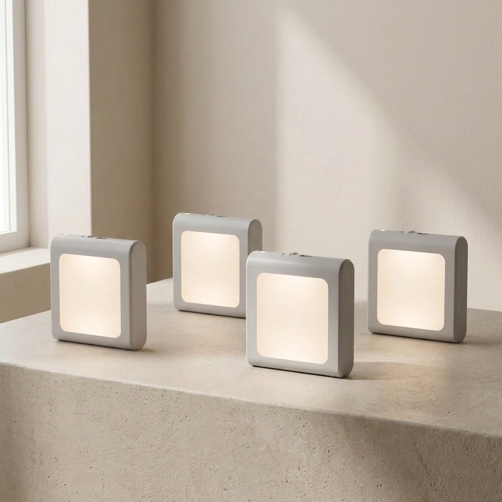 LED Night Light, Dusk-to-Dawn Sensor, Stepless Dimming, 0.5W Power